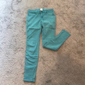 Teal rich and skinny jeans